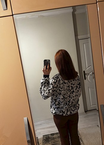 Kadın Gri Uzun Kollu Salaş Sweatshirt - Görsel 2