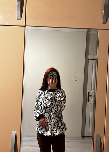 Kadın Gri Uzun Kollu Salaş Sweatshirt - Görsel 4