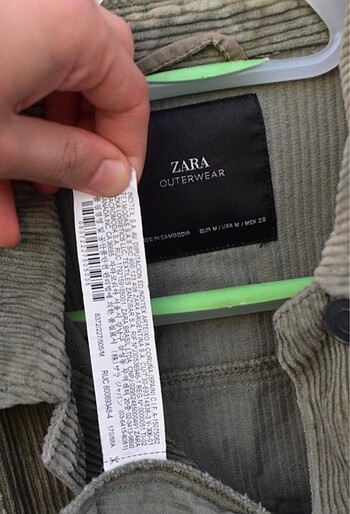 Zara Zara Fitilli Kadife Ceket