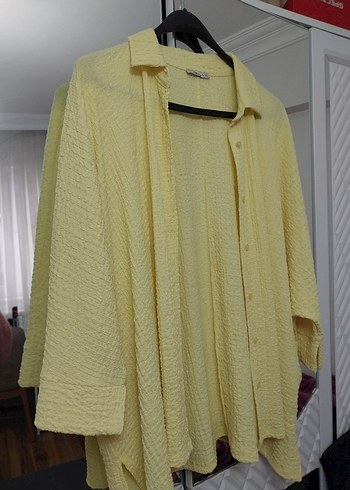 Sarı Düğmeli Uzun Kollu LTB marka gömlek - Görsel 5