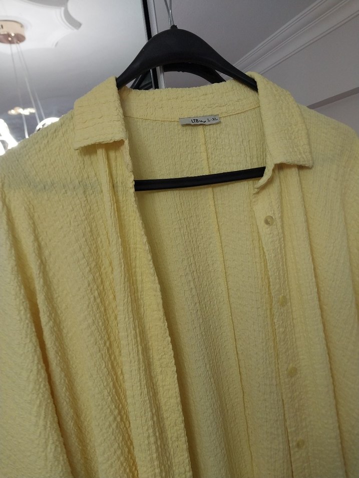 Sarı Düğmeli Uzun Kollu LTB marka gömlek - Görsel 3