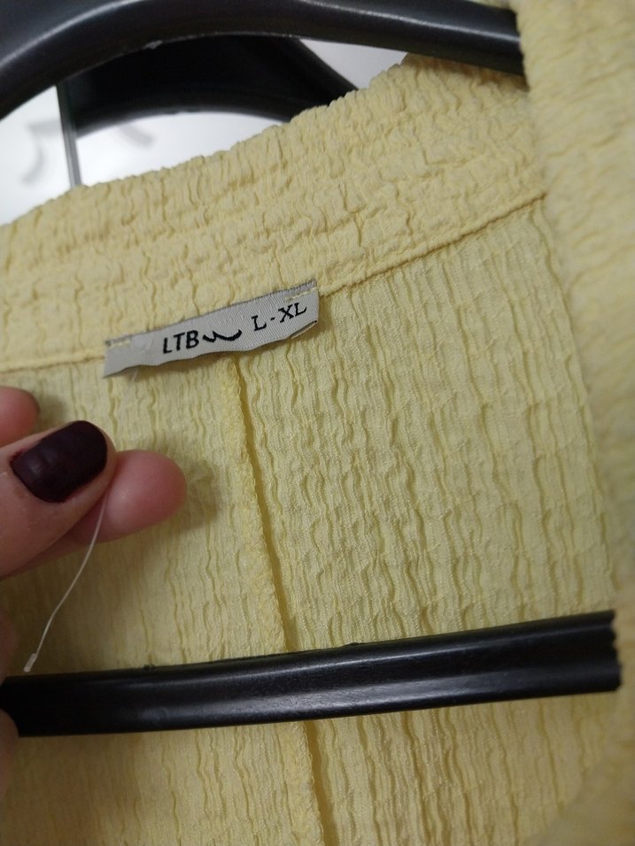 Sarı Düğmeli Uzun Kollu LTB marka gömlek - Görsel 4