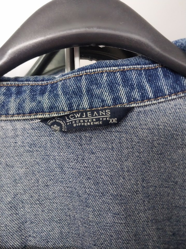 Düğmeli Mavi Kadın Denim Ceket - Görsel 3