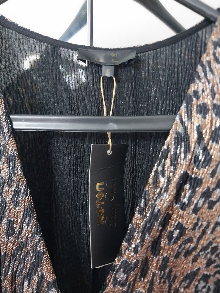 Koton leopar desenli elbise - Görsel 3