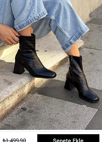 Küt burunlu topuklu bot  - Görsel 5