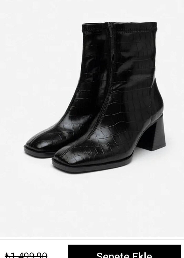 Küt burunlu topuklu bot  - Görsel 2