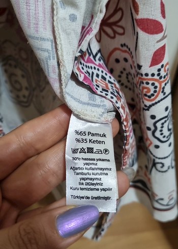 Nakışlı Püsküllü Uzun keten Kimono takım - Görsel 4