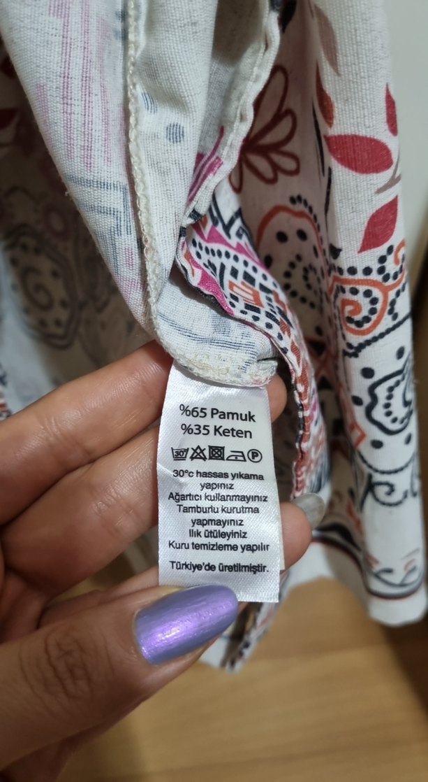 Nakışlı Püsküllü Uzun keten Kimono takım - Görsel 4