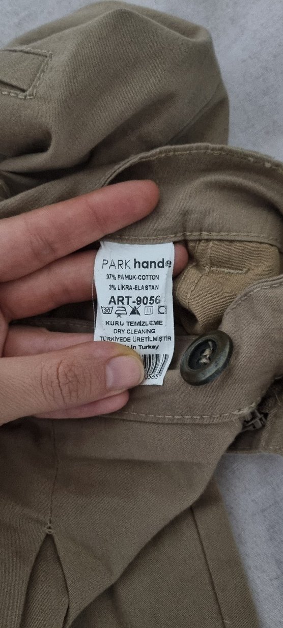 Bej Kadın Keten Pilili Pantolon - Görsel 3