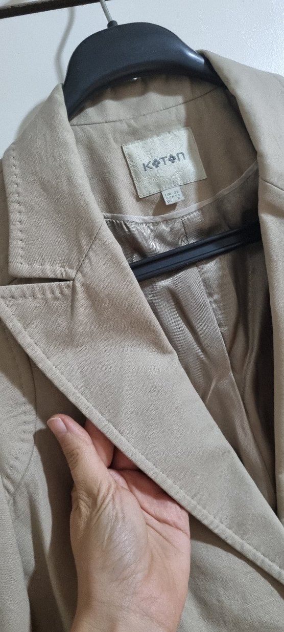 Bej Düğmeli Kadın Blazer Ceket - Görsel 2