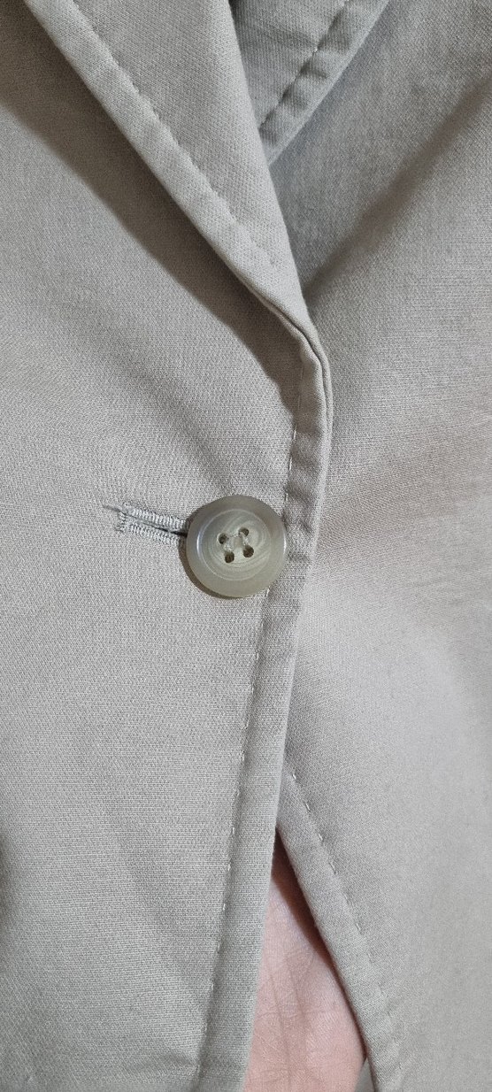 Bej Düğmeli Kadın Blazer Ceket - Görsel 3