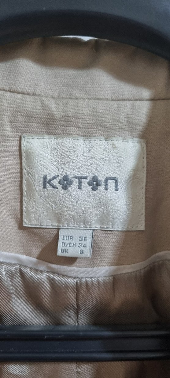 Bej Düğmeli Kadın Blazer Ceket - Görsel 4