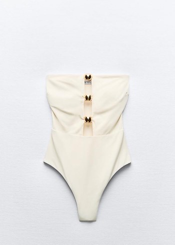 Zara  Straplez Kadın Mayo - Görsel 5