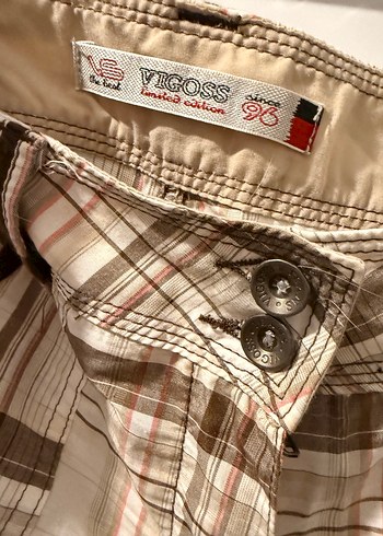 Kadın Ekoseli Kısa Bermuda Şort - Görsel 2