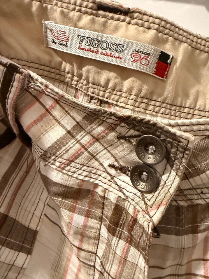 Kadın Ekoseli Kısa Bermuda Şort - Görsel 2