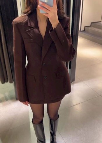 Zara blazer bele oturan - Görsel 2
