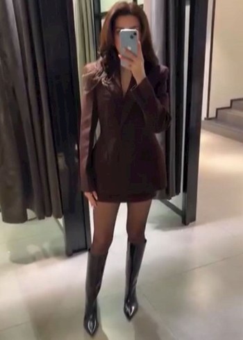 Zara blazer bele oturan - Görsel 8