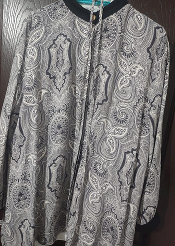 Suud Collection Gri Desenli Uzun Kollu fahhar gömlek