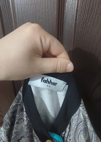 m Beden Gri Desenli Uzun Kollu fahhar gömlek