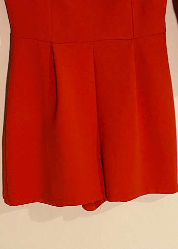 Bershka Kırmızı Mini Tulum - Görsel 3