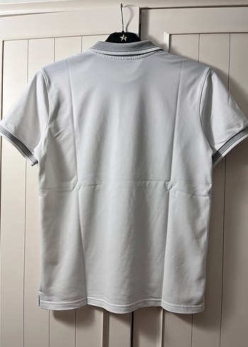 Erkek Beyaz Polo Yaka Kısa Kollu Tişört - Görsel 2