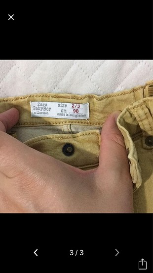 24-36 Ay Beden Zara dar paça pantolon