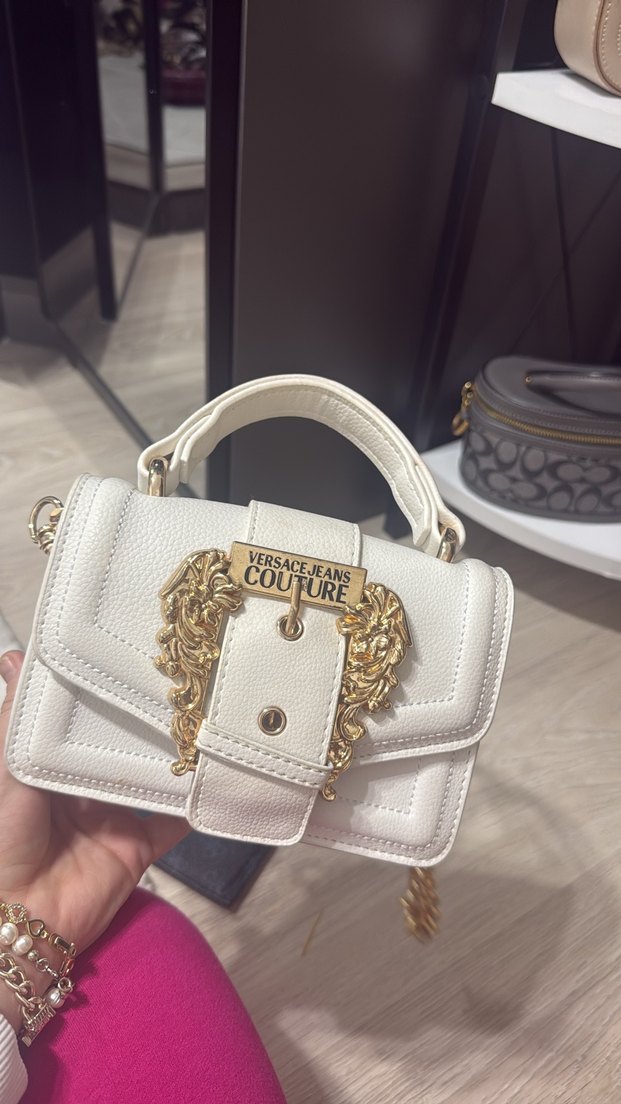 Beyaz Deri Versace Jeans Couture Kadın Çantası - Görsel 2