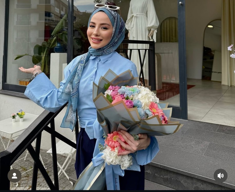 Mavi Bağlamalı Salaş Gömlek - Görsel 3