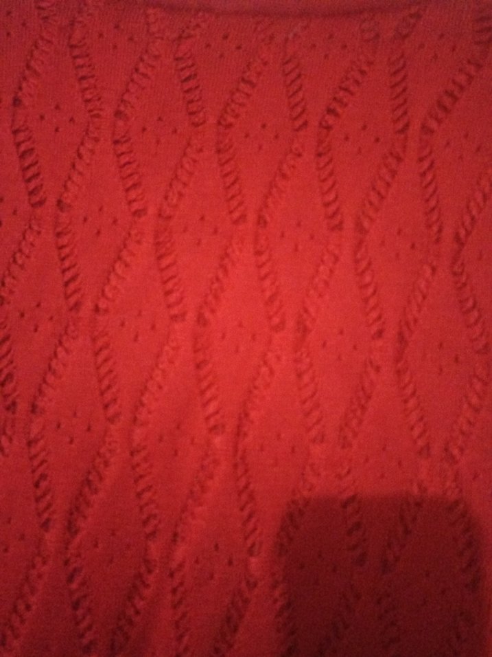 Kırmızı Örgü Kadın Kazak - Görsel 2