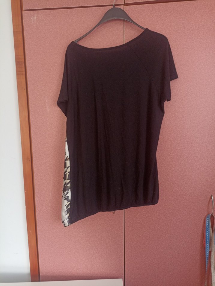 Kadın Kahverengi Baskılı Salaş Bluz - Görsel 2