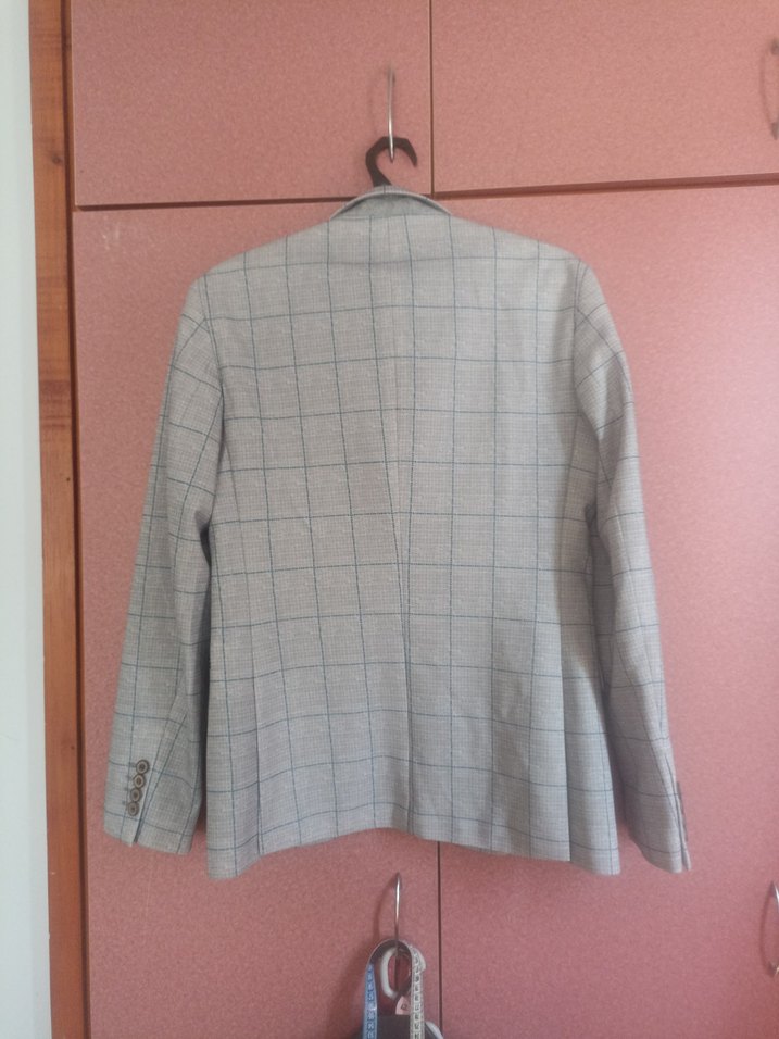 Gri Erkek Regular Fit Düğmeli Takım Ceket - Görsel 2