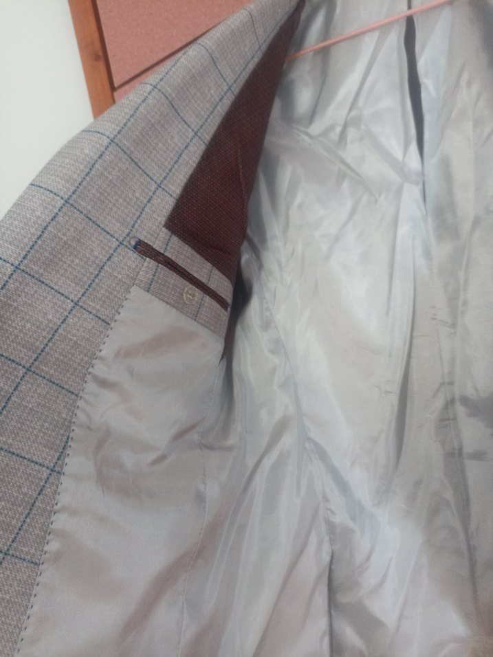 Gri Erkek Regular Fit Düğmeli Takım Ceket - Görsel 4