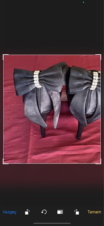 İSSİMO SATEN TAŞLİ PLATFORM TOPUKLU ABİYE&21 - Görsel 6