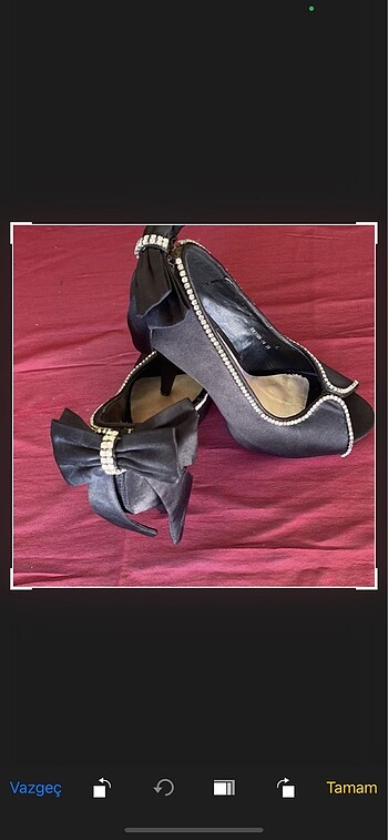 İSSİMO SATEN TAŞLİ PLATFORM TOPUKLU ABİYE&21 - Görsel 5