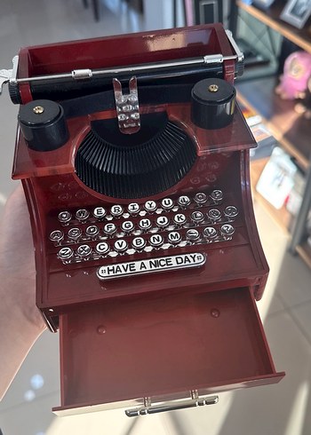 Bordo Retro Daktilo Tasarımlı Klavye - Görsel 6