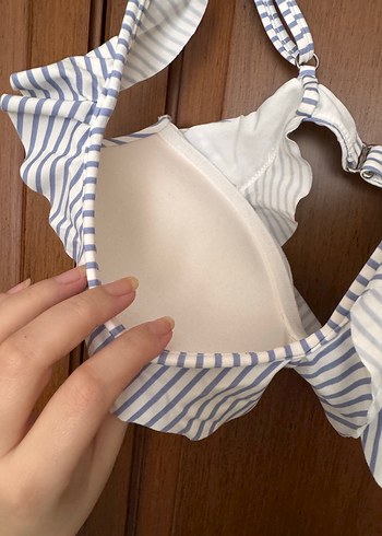 Çizgili Bohem bikini takımı - Görsel 2