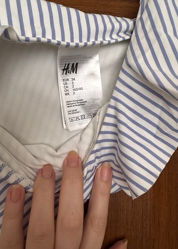 Çizgili Bohem bikini takımı - Görsel 5