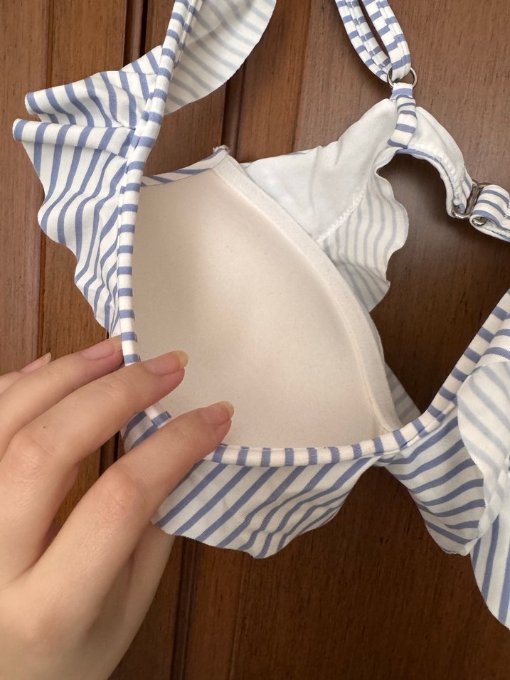 Çizgili Bohem bikini takımı - Görsel 2