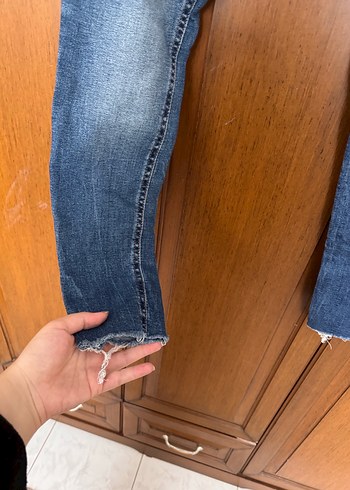 Kadın Mavi Denim  Kot Pantolon - Görsel 2