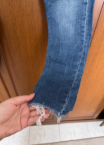 Kadın Mavi Denim  Kot Pantolon - Görsel 3
