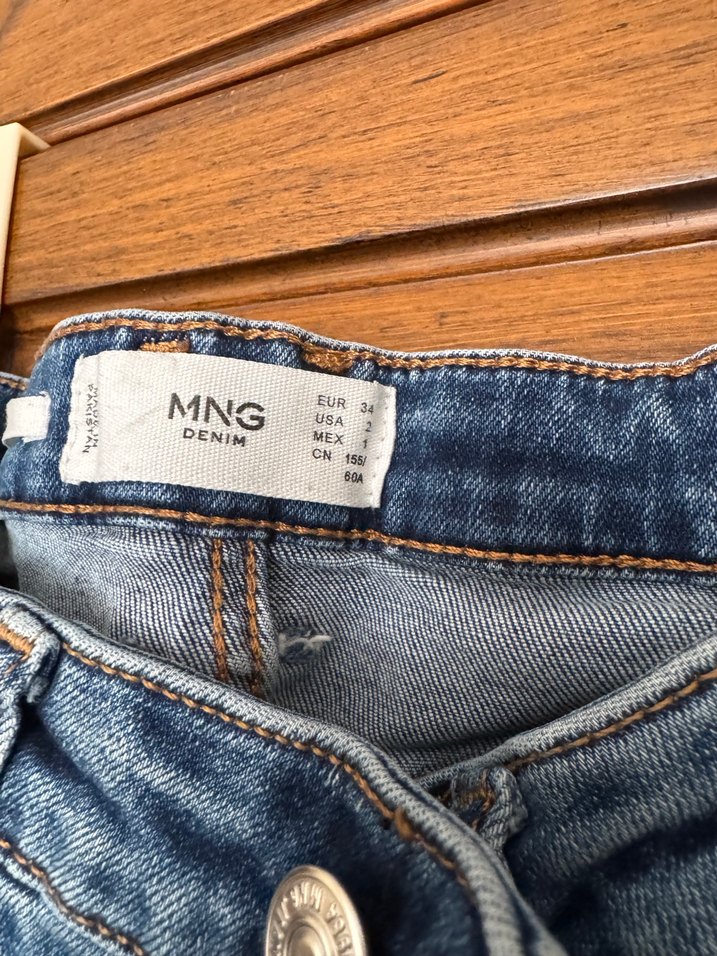 Kadın Mavi Denim  Kot Pantolon - Görsel 4