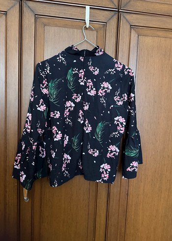 Desenli kruvaze yaka ve kayık yaka Kadın Bluzler - Görsel 6