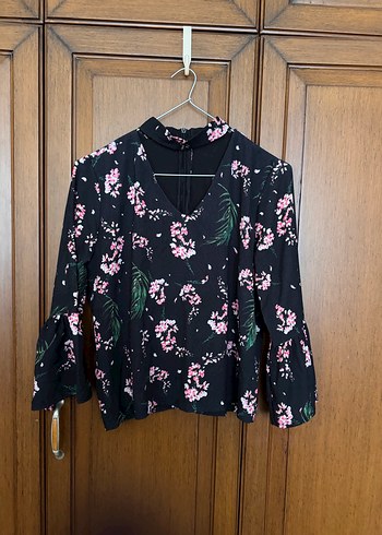 Desenli kruvaze yaka ve kayık yaka Kadın Bluzler - Görsel 7