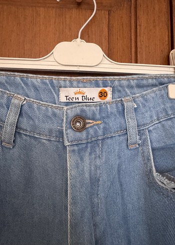 Mavi Rahat Kesim Kadın Kot Pantolon - Görsel 3