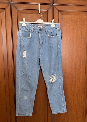 Mavi Rahat Kesim Kadın Kot Pantolon - Görsel 2