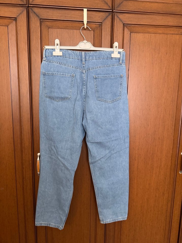 Mavi Rahat Kesim Kadın Kot Pantolon - Görsel 4