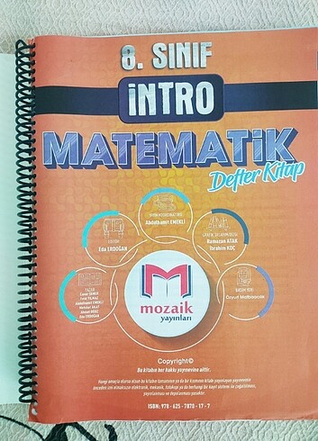 Beden 8. Sınıf İntro matematik mozaik yayinlari ve Akıllı isem matemat