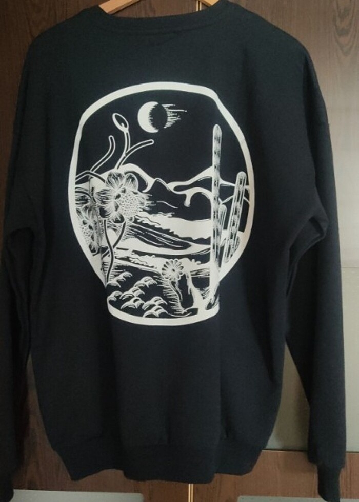 Trendyolman Erkek lacivert oversize Sweatshirt - Görsel 2