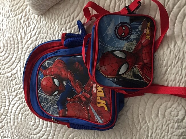 Spiderman çanta beslenme takım