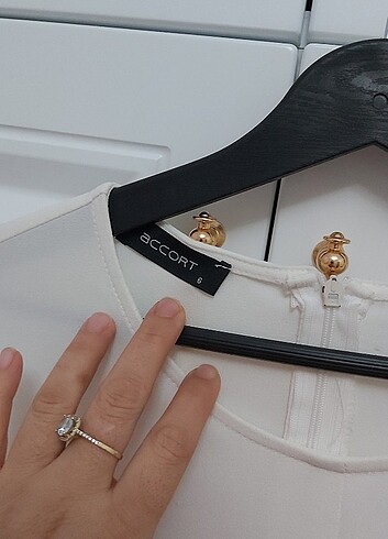 Ekru büyük beden tunik - Görsel 4